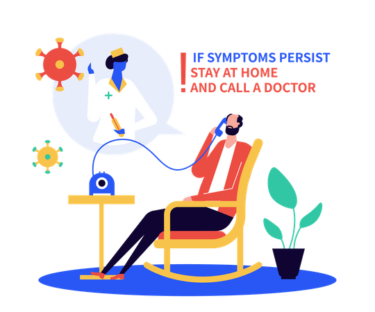 Call a doctor if unwell  Illustration