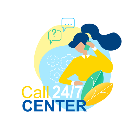 Call Center  Illustration