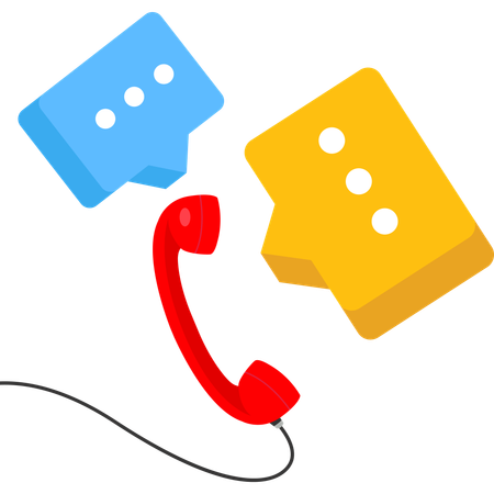Comunicação central de atendimento  Ilustração