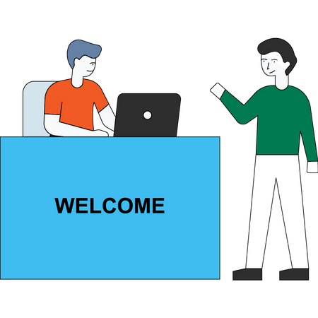 Call center desk  Illustration