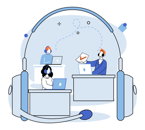 Call center hotline  Illustration