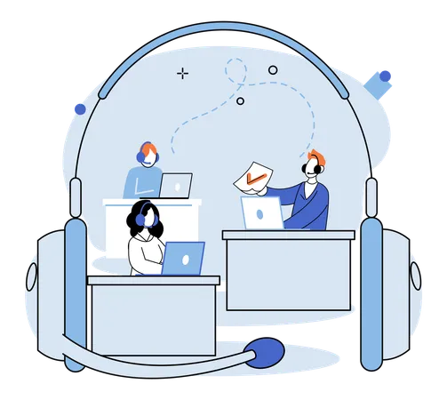 Call center hotline  Illustration