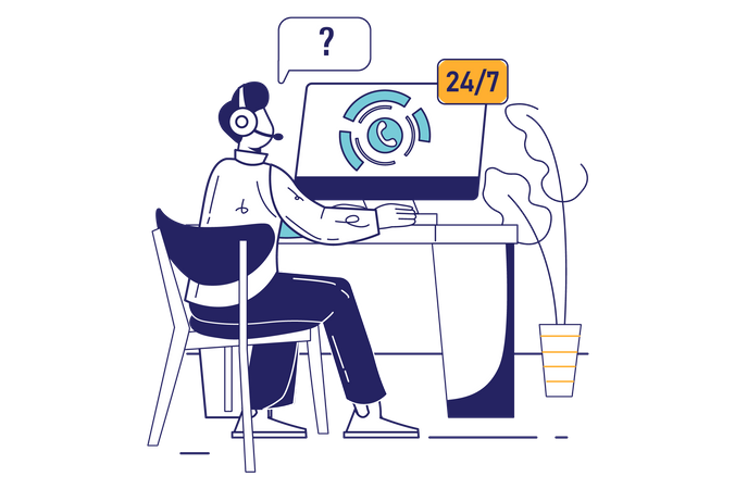 Call center  Illustration