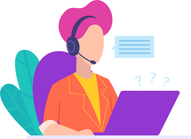 Call Center Operator  Illustration