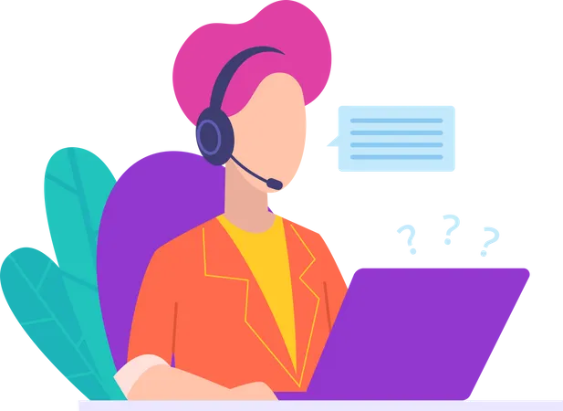 Call Center Operator  Illustration