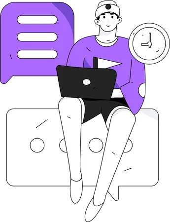 Call center time  Illustration