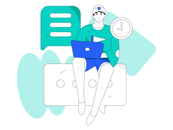 Call center time  Illustration