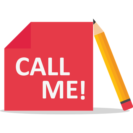 Call me text  Illustration