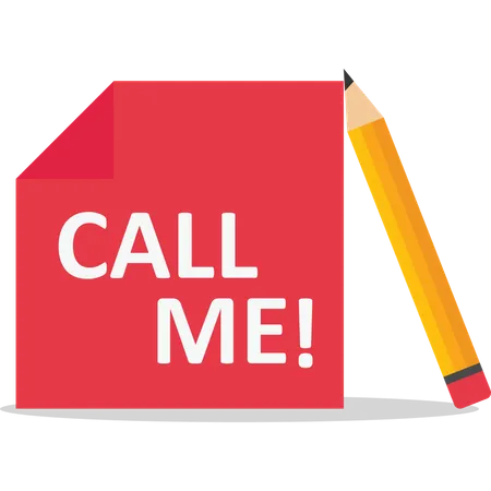 Call me text  Illustration