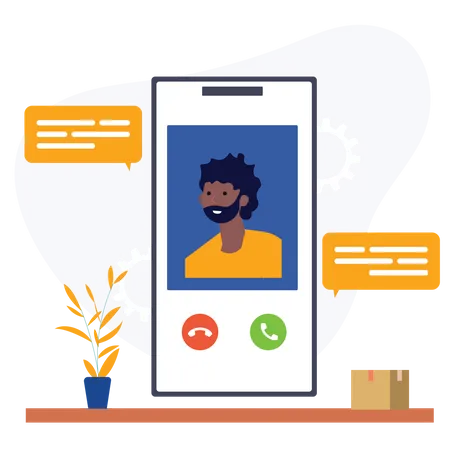 Call Service  Illustration