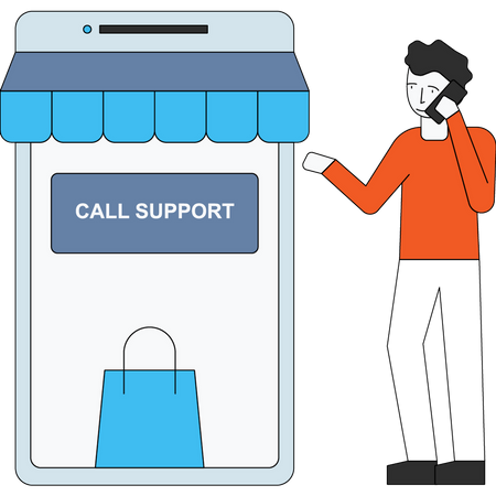 Call support center Illustration
