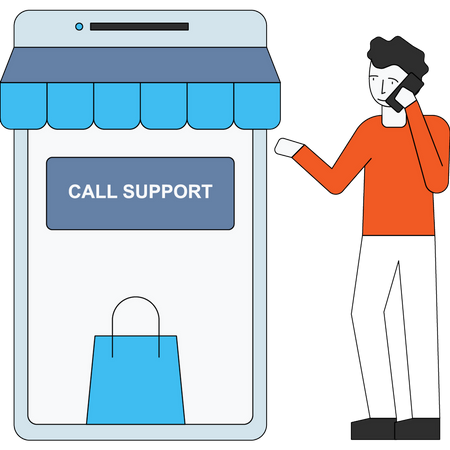 Call support center  Illustration