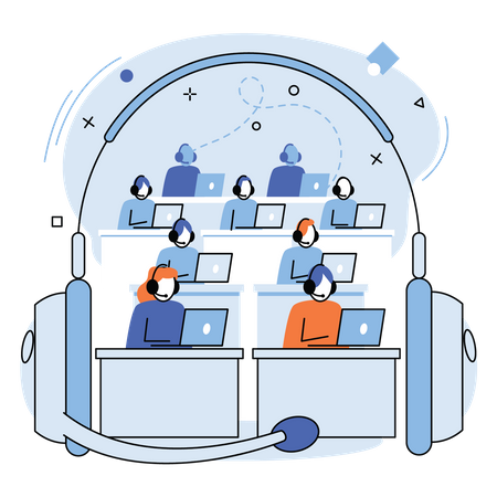 Call Center  Illustration