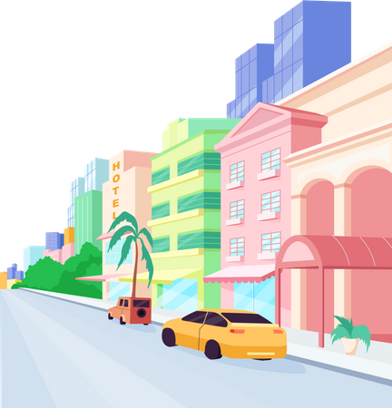 Calles de miami  Ilustración