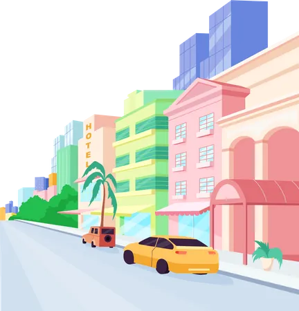 Calles de miami  Ilustración