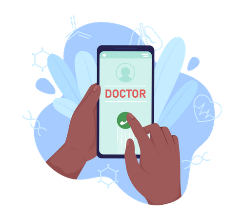 Calling doctor  Illustration