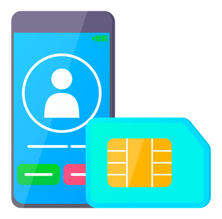 Calling service using SIM card Illustration