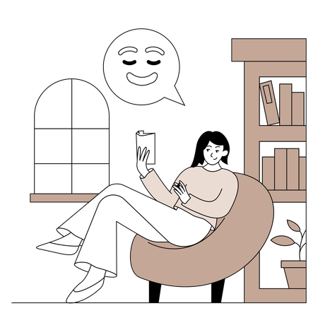 Calm woman  Illustration