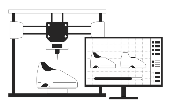 Calzado de impresión 3D  Illustration