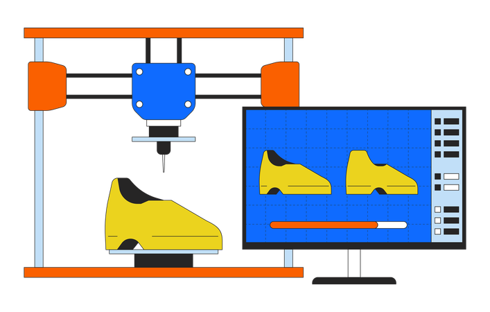Calzado de impresión 3D  Illustration