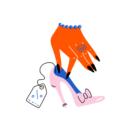 Descuento en calzado  Ilustración