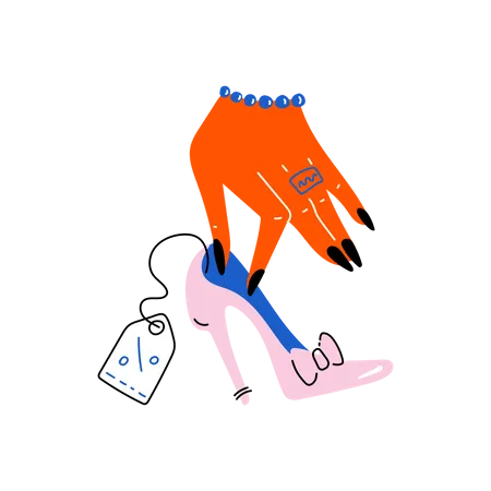 Descuento en calzado  Ilustración