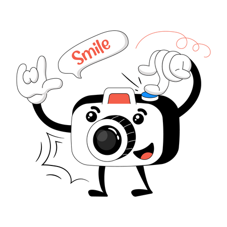 Cámara de sonrisa  Ilustración