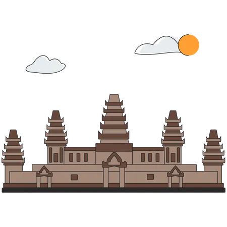 Camboja - Angkor Wat  Ilustração