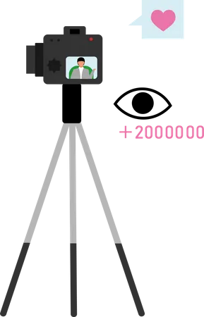 Camera for live streaming  Illustration