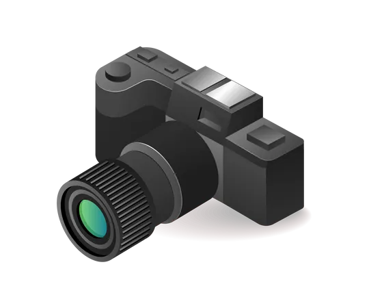 Camera with mirrorless lens  Illustration