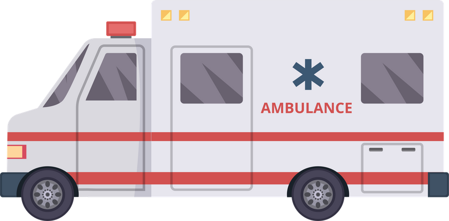 Caminhão ambulância  Ilustração