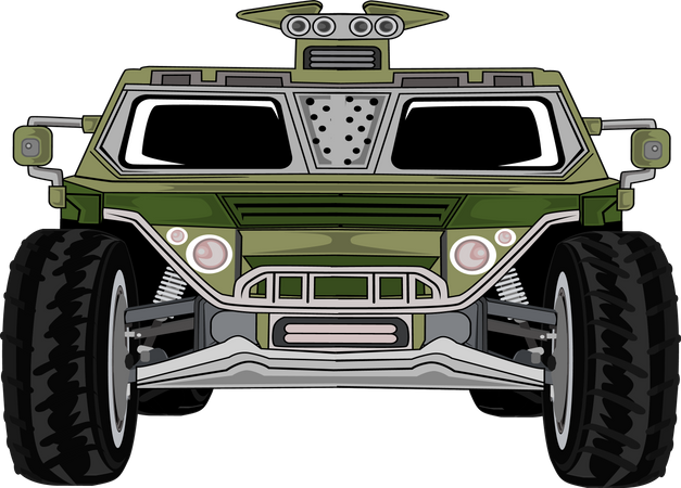 Carro do exército caminhão  Ilustração