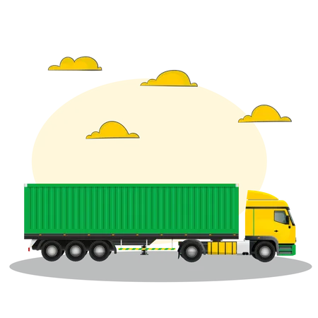 Transporte Logistica Caminhao Ilustração