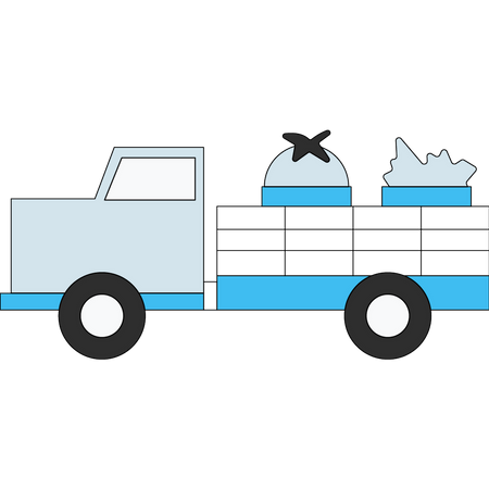 Caminhão de frutas  Ilustração