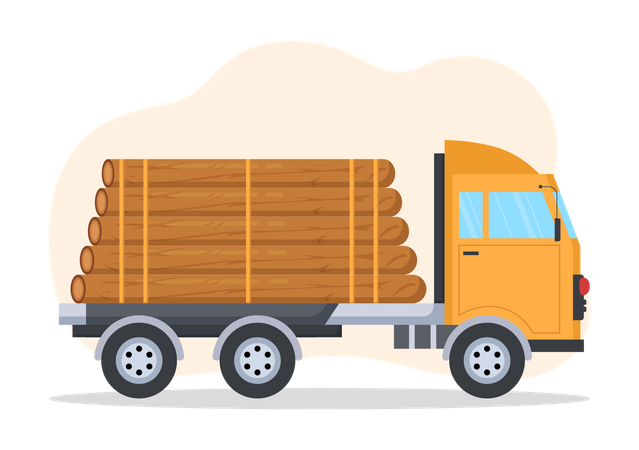 Caminhão de madeira  Ilustração
