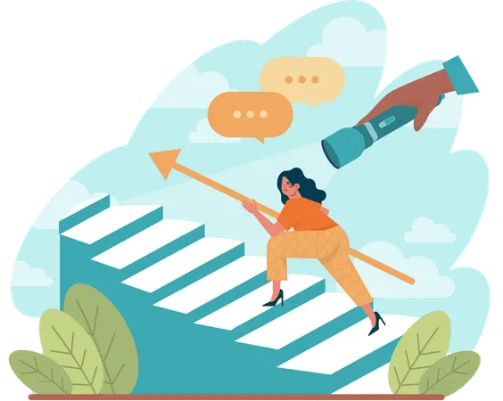 Camino de crecimiento profesional  Ilustración