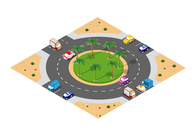 Camino de la ciudad  Illustration