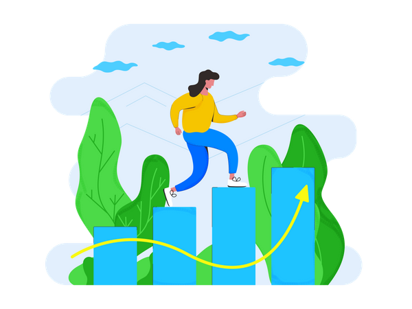 Camino del éxito  Ilustración