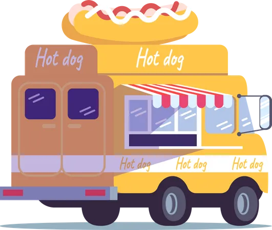 Camion de hot-dogs  Illustration
