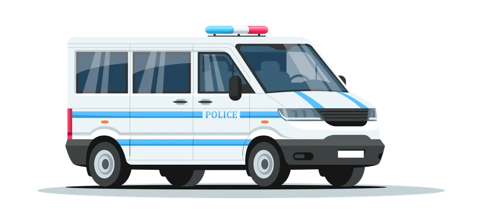Camion blindé de police  Illustration