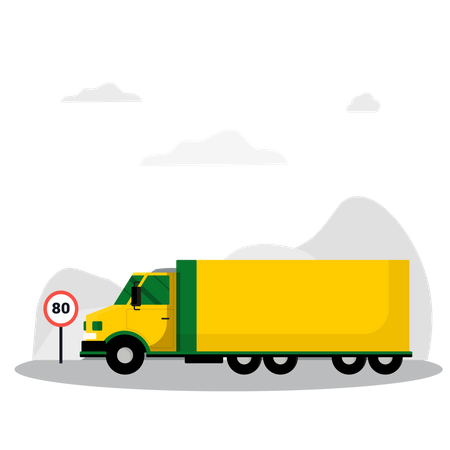 Camion de marchandises  Illustration