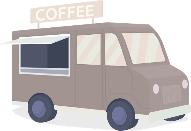 Camion de cafe  Ilustración