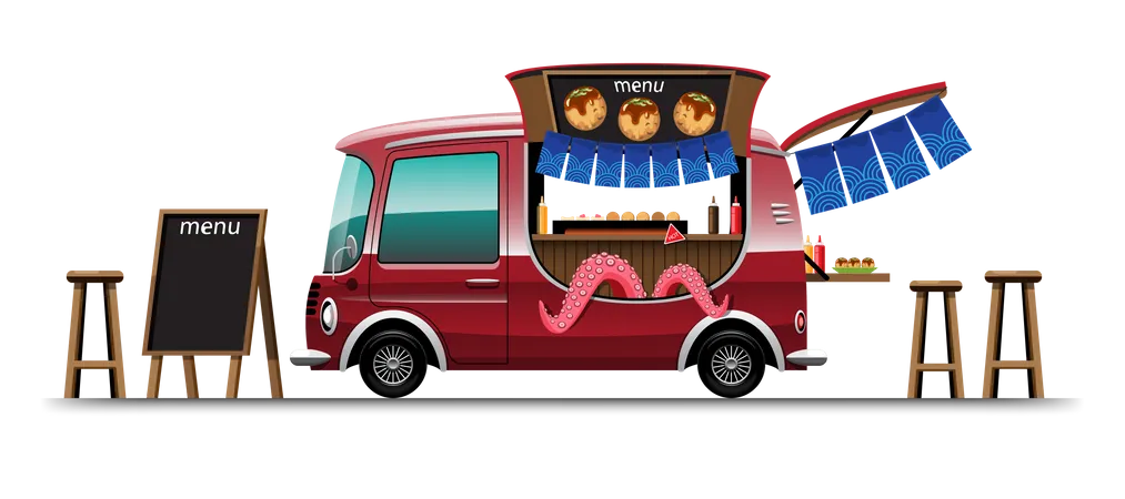 Camión de comida  Ilustración