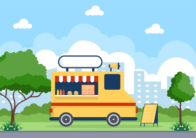 Camión de comida  Ilustración