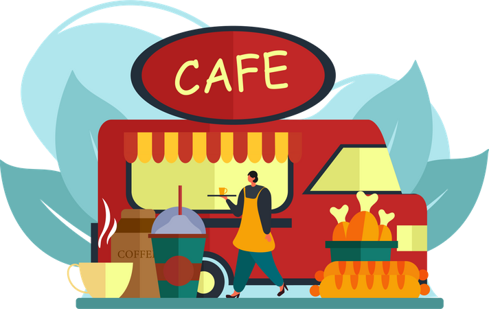 Camión de comida  Ilustración