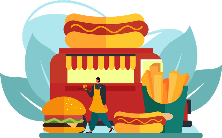 Camión de comida  Ilustración