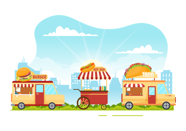 Camión de comida  Ilustración