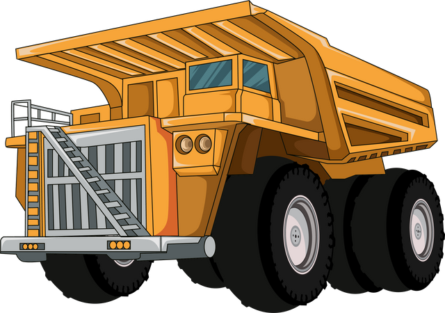 Gran camión de construcción  Ilustración