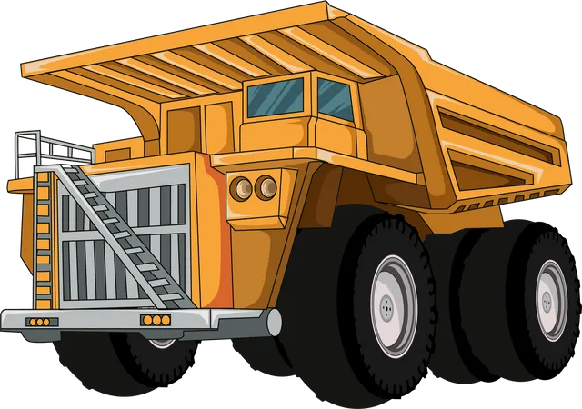 Gran camión de construcción  Ilustración