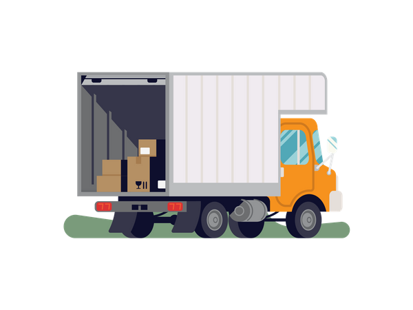 Camion de déménageur  Illustration
